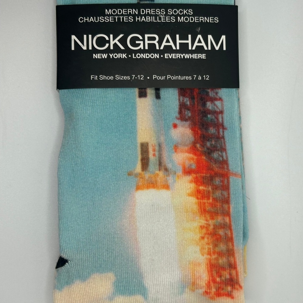 NWT Nick Graham Modern Dress Socks Fit Shoe Sizes 7 to 12‎ Colorful